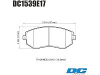 Колодки тормозные DC1539E17 DC Brakes RT.2 перед Subaru BRZ, Toyota GT 86, Forester, Impreza 2011->