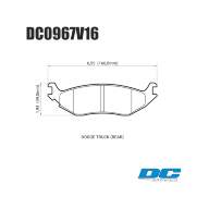 Колодки тормозные DC0967R15 DC Brakes Street HD+, задн. DODGE RAM 1500, DURANGO - Колодки тормозные DC0967R15 DC Brakes Street HD+, задн. DODGE RAM 1500, DURANGO