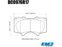 Колодки тормозные DC0976R17 DC Brakes Street HD+, перед LEXUS GX460 / GX470;  Prado 150/120; PAJERO