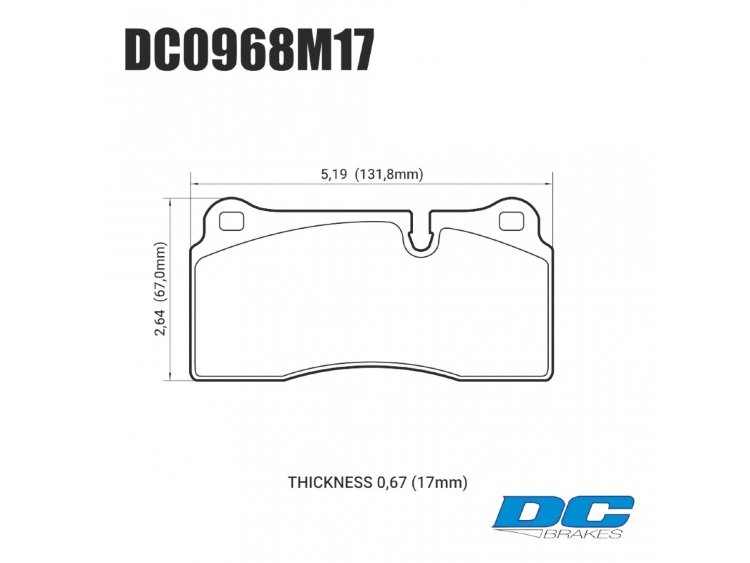Колодки тормозные DC0968M17 DC brakes Race Track, Brembo тип B, H, P / Rotora FC4 / Nissan GTR R35