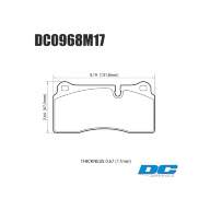 Колодки тормозные DC0968M17 DC brakes Race Track, Brembo тип B, H, P / Rotora FC4 / Nissan GTR R35 - Колодки тормозные DC0968M17 DC brakes Race Track, Brembo тип B, H, P / Rotora FC4 / Nissan GTR R35