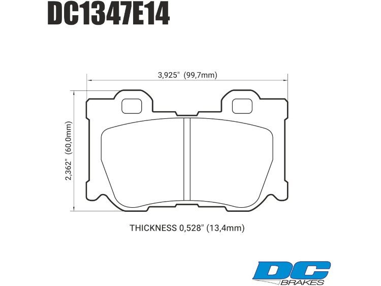 Колодки тормозные DC1347E14 DC Brakes RT.2 задние INFINITI  FX37 / FX50 / G / M / Nissan 370Z