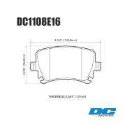 Колодки тормозные DC1108E16 DC Brakes RT.2 задн. AUDI TT 8J, A6, A4, A3; Octavia 1Z, 5E; VW GOLF 5,6 - Колодки тормозные DC1108E16 DC Brakes RT.2 задн. AUDI TT 8J, A6, A4, A3; Octavia 1Z, 5E; VW GOLF 5,6