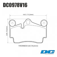 Колодки тормозные DC0978V16 DC brakes Street STR.S, задние PORSCHE Cayenne (955);  Audi Q7 / Touareg