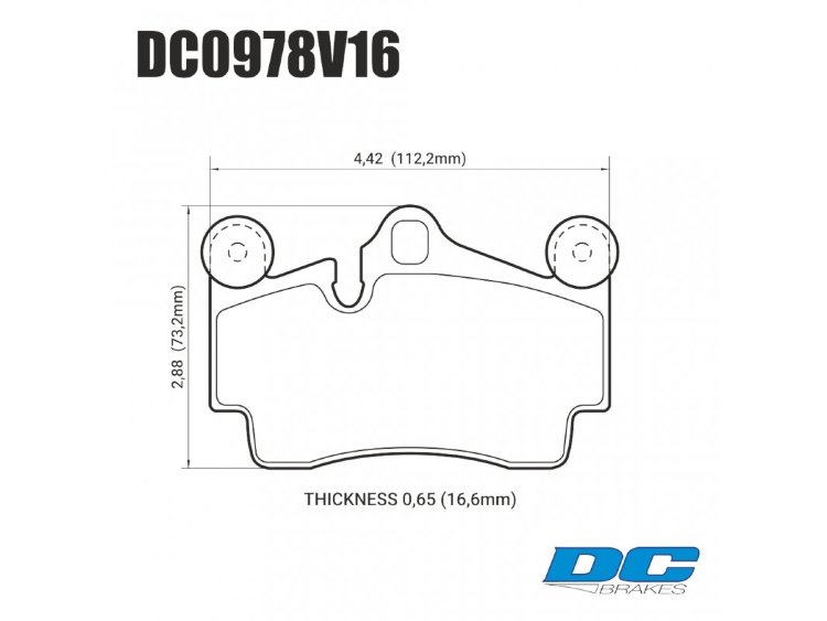 Колодки тормозные DC0978V16 DC brakes Street STR.S, задние PORSCHE Cayenne (955);  Audi Q7 / Touareg