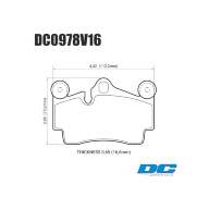 Колодки тормозные DC0978V16 DC brakes Street STR.S, задние PORSCHE Cayenne (955);  Audi Q7 / Touareg - Колодки тормозные DC0978V16 DC brakes Street STR.S, задние PORSCHE Cayenne (955);  Audi Q7 / Touareg