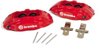 Комплект суппортов 2 шт. КРАСНЫЕ, Brembo 4 поршня: 40mm - 44mm
