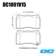 Колодки тормозные DC1001V15 DC brakes Street STR.S, перед MMC LANCER EVO V-X; SUBARU WRX STI - Колодки тормозные DC1001V15 DC brakes Street STR.S, перед MMC LANCER EVO V-X; SUBARU WRX STI