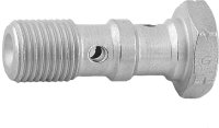 Болт (штуцер) двойной для banjo M10x1 L=28 mm сталь, Goodridge 993-03-31SZ1