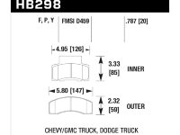 Колодки тормозные HB298P.787 HAWK SuperDuty