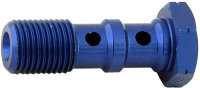 Болт (штуцер) двойной для banjo M10x1 L=30 mm алюминий СИНИЙ, Goodridge 993-03-31DBU