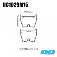 Колодки тормозные DC1029M15 DC brakes Race Track, AUDI RS4, RS6, Brembo G (комплект 8 шт) / JBT FB8P