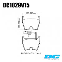 Колодки тормозные DC1029V15 DC brakes Street STR.S, AUDI RS4, RS6, Brembo G (комплект 8 шт) JBT FB8P