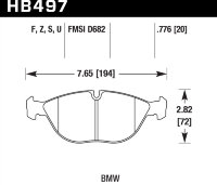 Колодки тормозные HB497Z.776 HAWK Perf. Ceramic