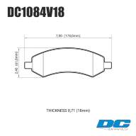 Колодки тормозные DC1084R18 DC brakes Street HD+, перед DODGE RAM 1500, DURANGO - Колодки тормозные DC1084R18 DC brakes Street HD+, перед DODGE RAM 1500, DURANGO