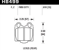 Колодки тормозные HB499F.610 HAWK HPS задние TOYOTA ALTEZZA, MARK II, CELSIOR, ARISTO