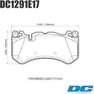 Колодки тормозные DC1291E17 DC Brakes RT.2 перед  AUDI RS6 MK3 4F; RS7 4GA, AMG GL 63 - Колодки тормозные DC1291E17 DC Brakes RT.2 перед  AUDI RS6 MK3 4F; RS7 4GA, AMG GL 63