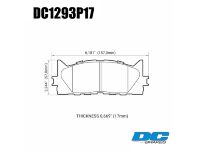 Колодки тормозные DC1293P17 DC brakes Street STR.S+, передние TOYOTA CAMRY 2007-2018