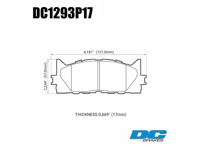 Колодки тормозные DC1293P17 DC brakes Street STR.S+, передние TOYOTA CAMRY 2007-2018