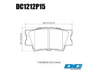 Колодки тормозные DC1212P15 DC brakes Street STR.S+, задние TOYOTA CAMRY 2007-> / RAV 4 2005->