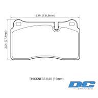 Колодки тормозные DC1129V15 DC brakes STREET STR.S, перед MMC LANCER EVO V-X; SUBARU WRX STI - Колодки тормозные DC1129V15 DC brakes STREET STR.S, перед MMC LANCER EVO V-X; SUBARU WRX STI