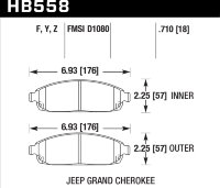 Колодки тормозные HB558Z.710 HAWK PC передние JEEP