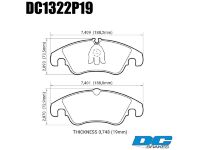 Колодки тормозные DC1322P19 DC Brakes Street STR.S+, передние AUDI A4 8K (B8); A5 8T; Q5 