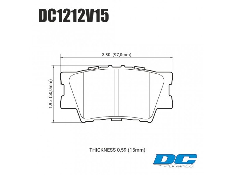 Колодки тормозные DC1212V15 DC brakes Street STR.S, задние TOYOTA CAMRY 2007-> / RAV 4 2005->