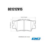 Колодки тормозные DC1212V15 DC brakes Street STR.S, задние TOYOTA CAMRY 2007-&gt; / RAV 4 2005-&gt; - Колодки тормозные DC1212V15 DC brakes Street STR.S, задние TOYOTA CAMRY 2007-> / RAV 4 2005->