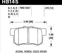 Колодки тормозные HB145N.570 HAWK HP Plus