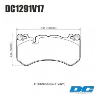 Колодки тормозные DC1291V17 DC Brakes Street STR.S, перед. AUDI RS6 MK3 4F; RS7 4GA,