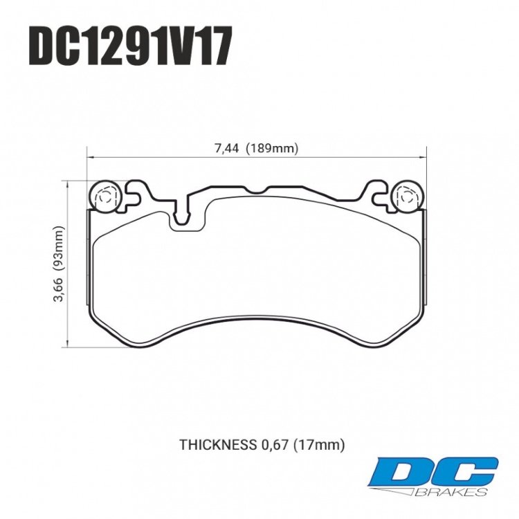 Колодки тормозные DC1291V17 DC Brakes Street STR.S, перед. AUDI RS6 MK3 4F; RS7 4GA,
