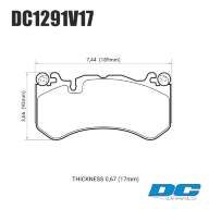 Колодки тормозные DC1291V17 DC Brakes Street STR.S, перед. AUDI RS6 MK3 4F; RS7 4GA, - Колодки тормозные DC1291V17 DC Brakes Street STR.S, перед. AUDI RS6 MK3 4F; RS7 4GA,