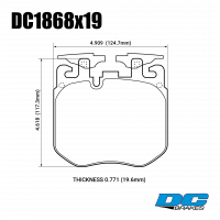 Колодки тормозные DC1868P19 DC brakes Street STR.S+, перед BMW X5 G05; 3 G20, 5 G30, M Performance